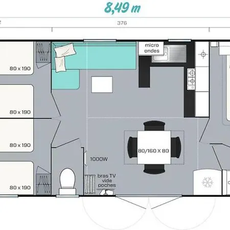 Campingplatz Mobil Avec Terrasse Au A - Api-1-52-299